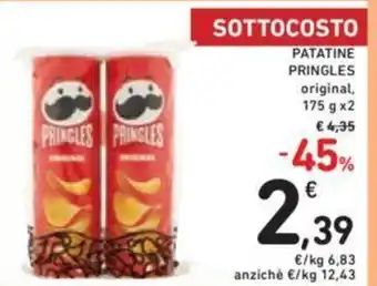 Conad Pringles Patatine original 175 g x 2 offerta