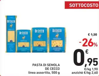 Conad De Cecco Pasta di Semola linea assortita 500 g offerta