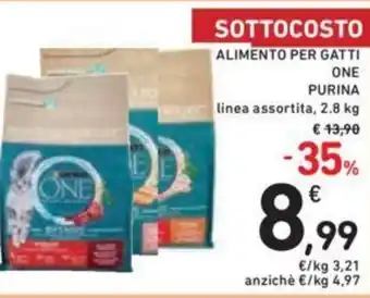 Conad Purina One Alimento Per Gatti linea assortita 2.8 kg offerta