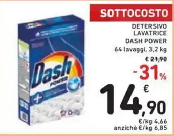 Dash Power Detersivo Lavatrice 64 lavaggi 3,2 kg