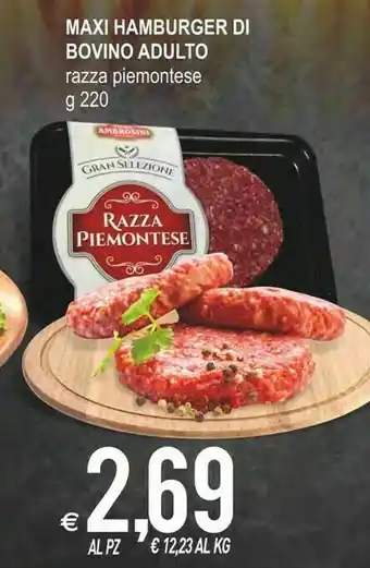 MD Discount Ambrosini Maxi Hamburger Di Bovino Adulto offerta