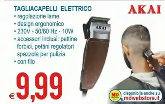 MD Discount Akai Tagliacapelli offerta