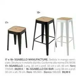 Maisons du Monde Sgabello Manufacture offerta