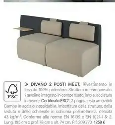 Maisons du Monde Meet Divano 2 Posti offerta