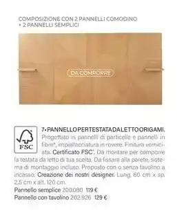Maisons du Monde Pannello Per Testata Da Letto Origami offerta