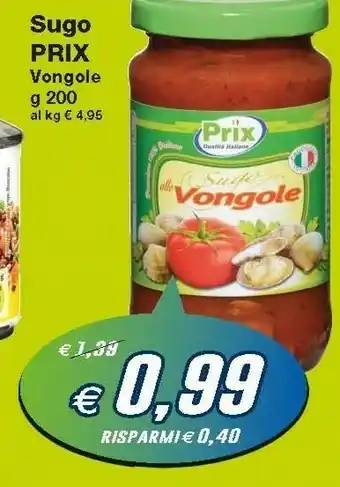 Prix Quality Prix Sugo Vongole offerta
