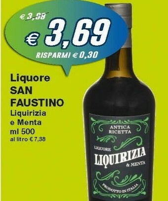 Prix Quality San faustino Liquore offerta
