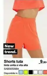 Terranova Shorts Tuta E Tinta Unita A Vita Alta offerta