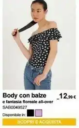 Terranova Body Con Balze E Fantasia Floreale All-over offerta