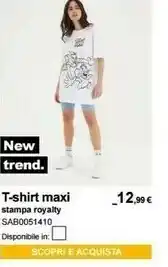 T-shirt Maxi Stampa Royalty