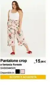 Terranova Pantalone Crop A Fantasia Floreale offerta