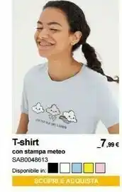 Terranova T-shirt Con Stampa Meteo offerta