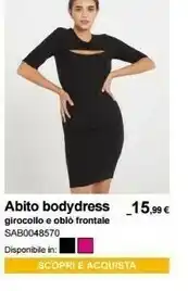 Terranova Abito Bodydress Girocollo E Oblò Frontale offerta
