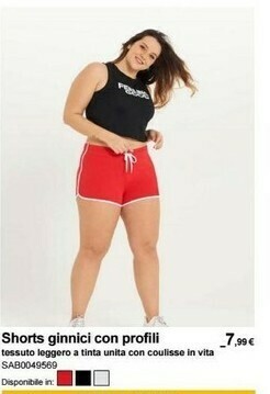 Terranova Shorts Ginnici Con Profili offerta