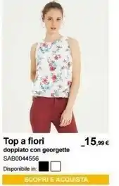 Terranova Top A Fiori Doppiato Con Georgette offerta