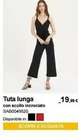 Terranova Tuta Lunga Con Scollo Incrociato offerta