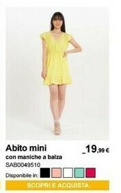 Terranova Abito Mini Con Maniche A Balza offerta
