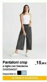Terranova Pantaloni Crop offerta
