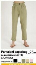 Pantaloni Paperbag Con Arricciatura In Vita