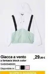 Giacca A Vento A Fantasia Block Color