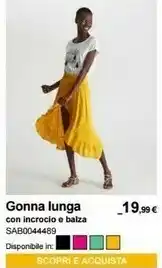 Terranova Gonna Lunga Con Incrocio E Balza offerta