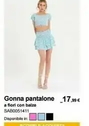 Terranova Gonna Pantalone A Flori Con Balze offerta