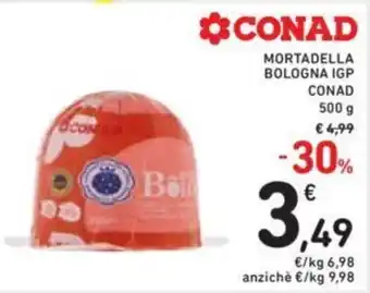 Conad Conad Mortadela Bologna IGP Conad 500 g offerta
