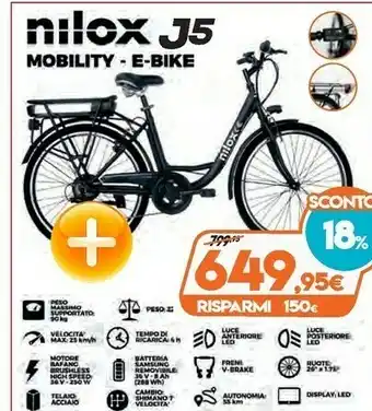 Expert Nilox J5 Nero Acciaio 66 Cm (26") 22 Kg offerta
