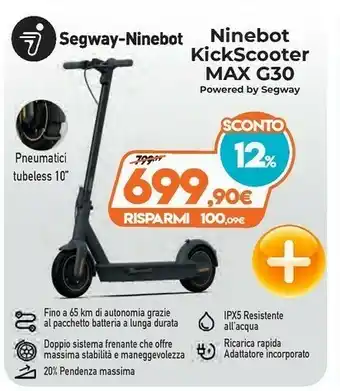 Expert Ninebot By Segway Ninebot KickScooter MAX G30 Powered By Segway offerta
