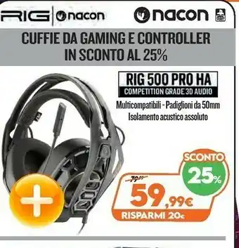 Expert Nacon Cuffie Da Gaming offerta