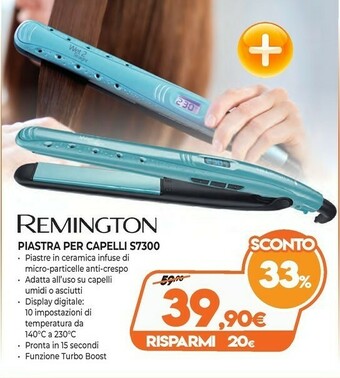 Expert Remington S7300 Messa In Piega Piastra Per Capelli Caldo Nero, Blu offerta