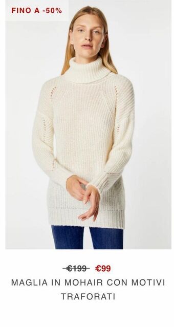 Maglia in mohair con motivi traforati