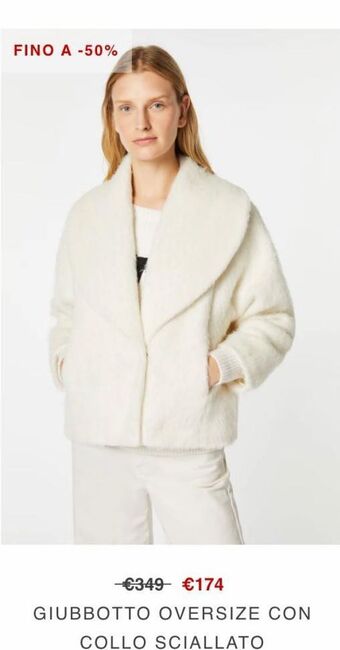 Giubbotto oversize con collo sciallato