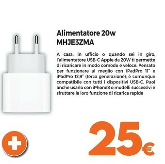 Expert Apple MHJE3ZM/A?ES Caricabatterie Per Dispositivi Mobili Bianco Interno offerta