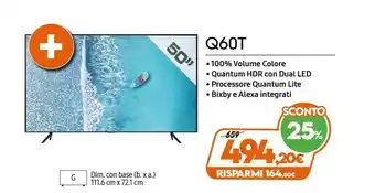 Expert Samsung 50Q60T offerta