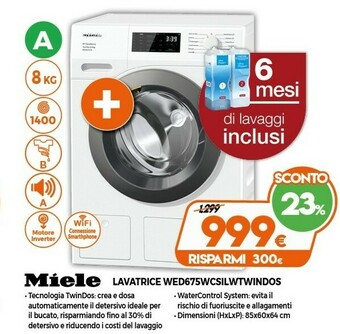 Expert Miele WED675WCSILWTWINDOS offerta