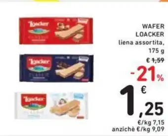 Conad Loacker Wafer liena assortita 175 g offerta