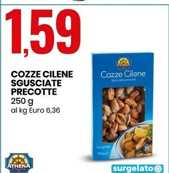 Eurospin Athena - Cozze Cilene Sgusciate Precotte 250 G offerta