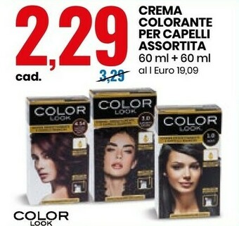 Eurospin Color Look Crema Colorante Per Capelli Assortita offerta