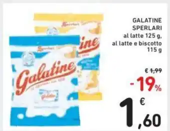 Conad Galatine Sperlari al latte 125 g,al latte e biscotto 115 g offerta