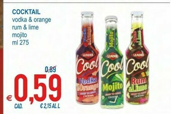 MD Discount Leader Cocktail Vodka & Orange/Rum & Lime/Mojito offerta