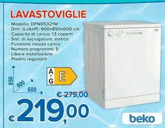 MD Discount Beko DFN05321W Lavastoviglie Libera Installazione offerta