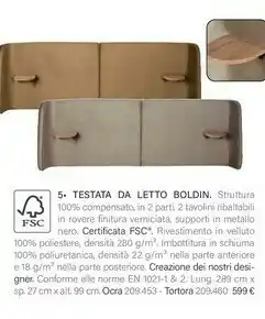 Maisons du Monde Testata Da Letto Boldin offerta