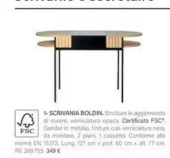 Maisons du Monde Scrivania Boldin offerta
