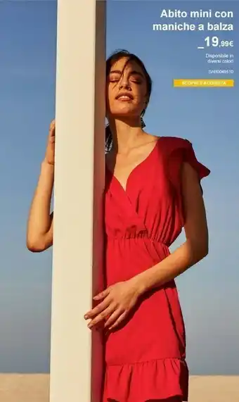 Terranova Abito Mini Con Maniche A Balza offerta