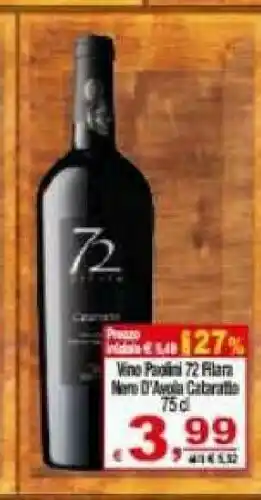 Cantine paolini 72 Filara Nero D'avola Catarrato 750ml