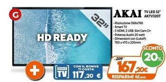 Expert Akai AKTV320T offerta