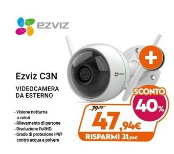 Expert EZVIZ C3N Telecamera Di Sicurezza IP Esterno Capocorda 1920 X 1080 Pixel Soffitto/muro offerta