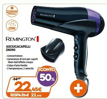 Expert Remington D6090 2200W Nero, Viola offerta