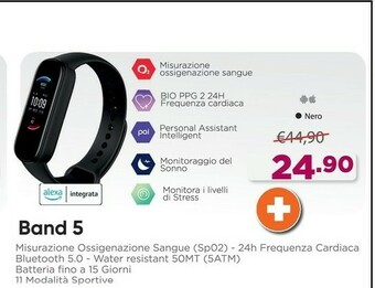 Expert Amazfit Band 5 AMOLED Braccialetto Per Rilevamento Di Attività 2,79 Cm (1.1") Nero offerta